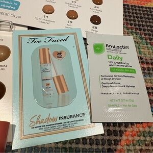 Various Makeup Samples Tula Charlotte Tilbury NYX Butter Gloss Bioderm Too Faced